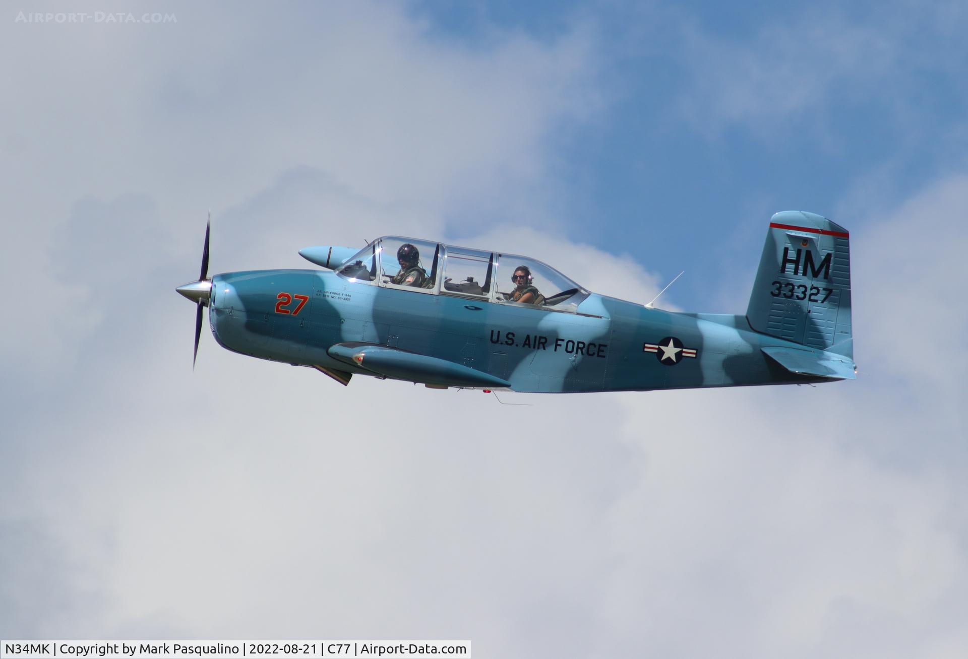 N34MK, 1953 Beech A45 C/N G-88, Beech T-34A
