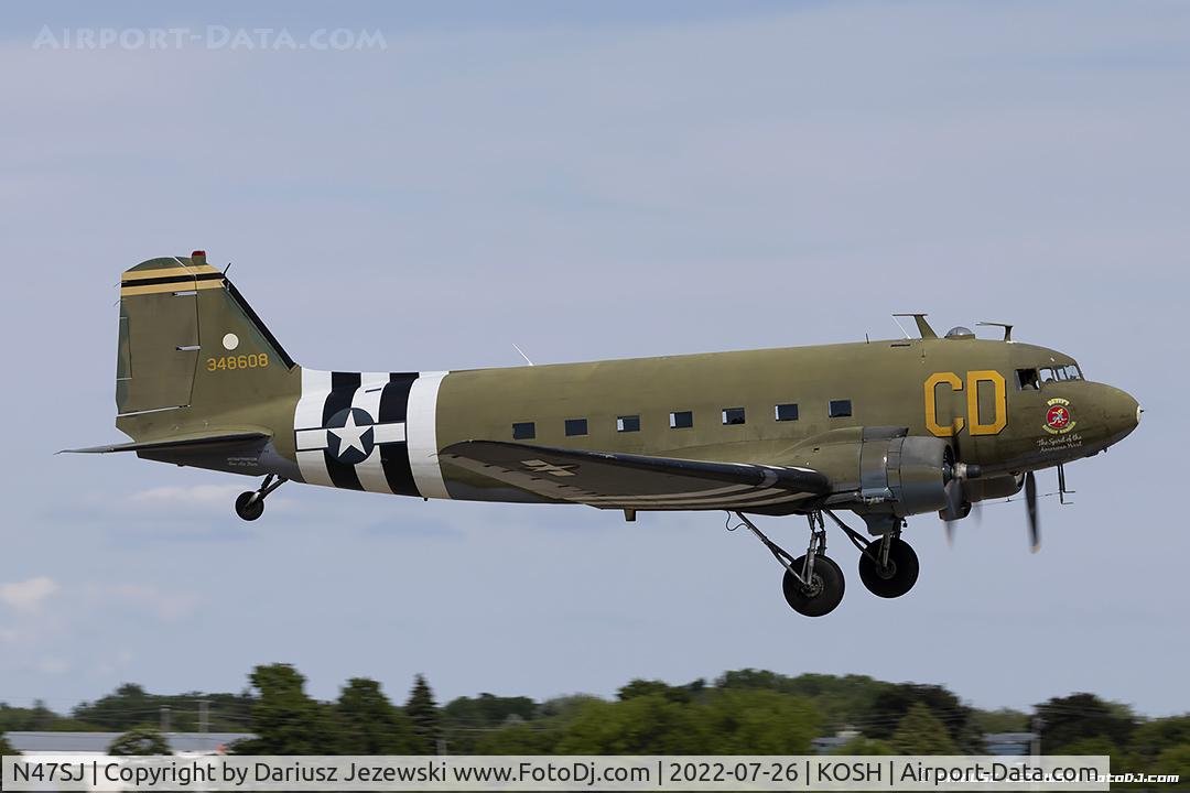 N47SJ, 1943 Douglas DC3C-R (C-47B-5-DK) C/N 14423, Douglas DC-3C-R 