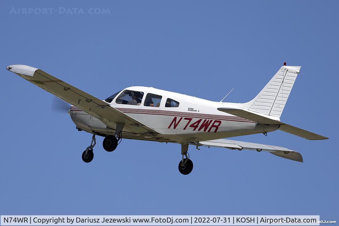 N74WR, 1974 Piper PA-28-151 Cherokee Warrior C/N 28-7415458, Piper PA-28-151 Cherokee Warrior  C/N 28-7415458, N74WR