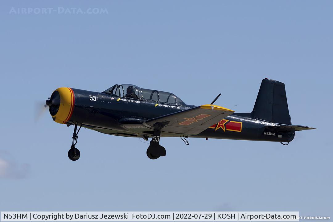 N53HM, 1975 Nanchang CJ-6A C/N 3051201, Yak-18A  C/N 3051201, N53HM