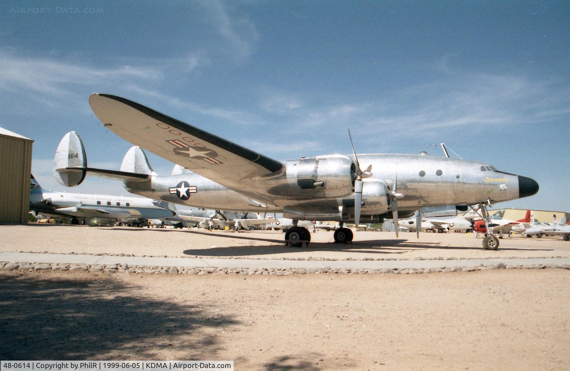 48-0614, 1949 Lockheed VC-121A C/N 749-2606, 48-0614 1949 Lockheed VC-121A USAF Pima