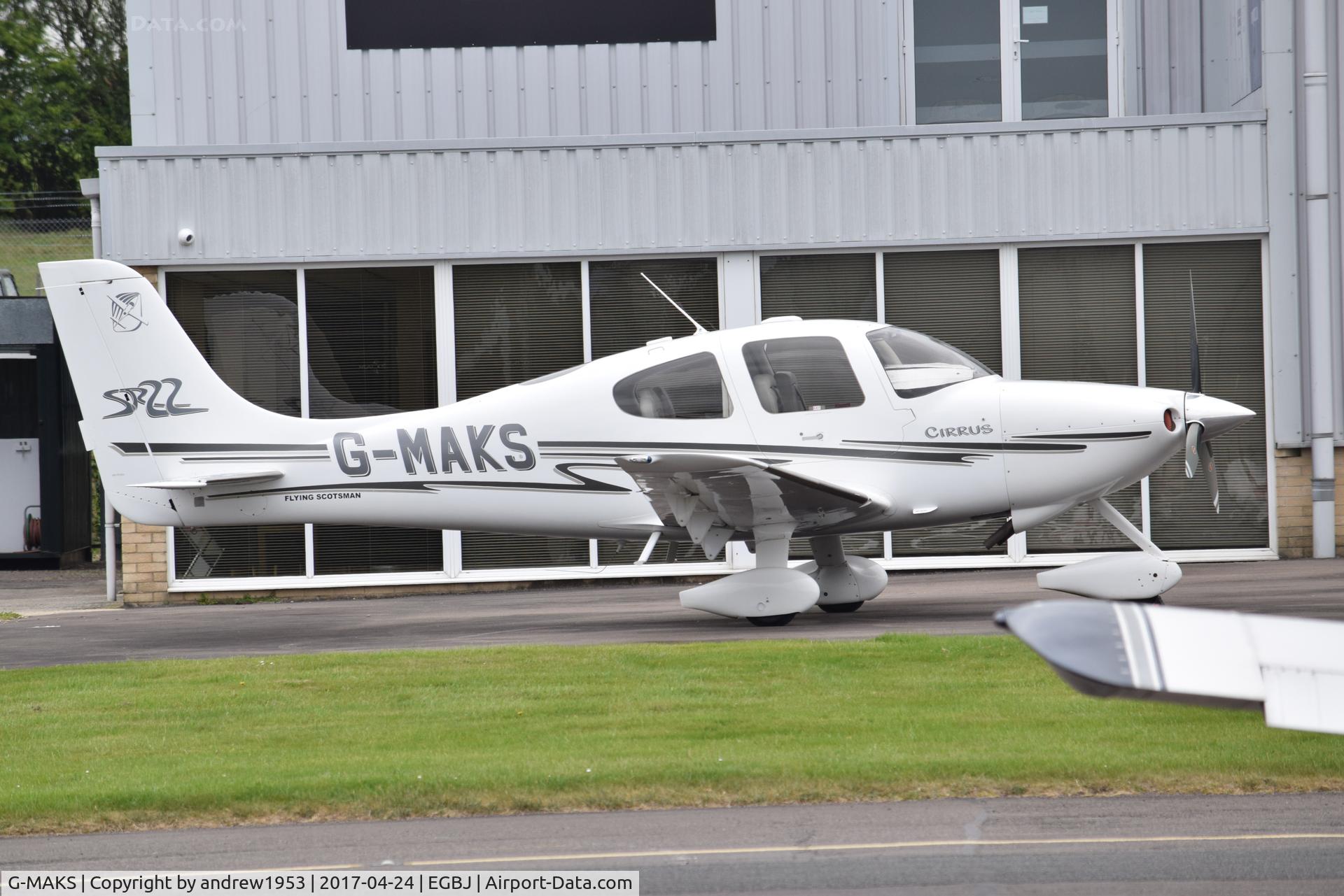 G-MAKS, 2002 Cirrus SR22 C/N 0367, G-MAKS at Gloucestershire Airport.