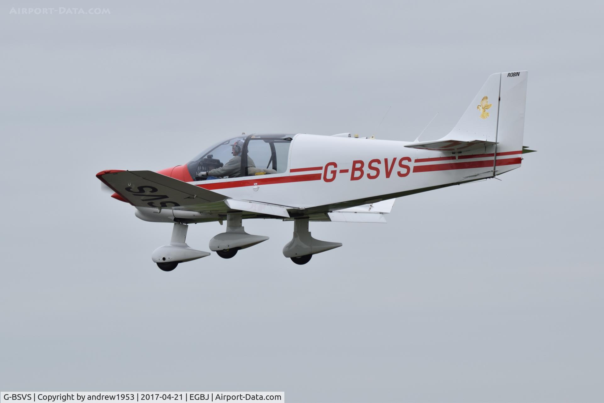 G-BSVS, 1990 Robin DR-400-100 Cadet Cadet C/N 2017, G-BSVS at Gloucestershire Airport.