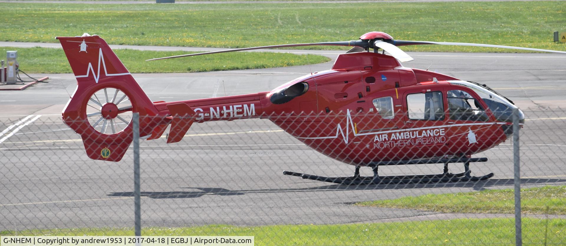 G-NHEM, 2001 Eurocopter EC-135T-2 C/N 0175, G-NHEM at Gloucestershire Airport.