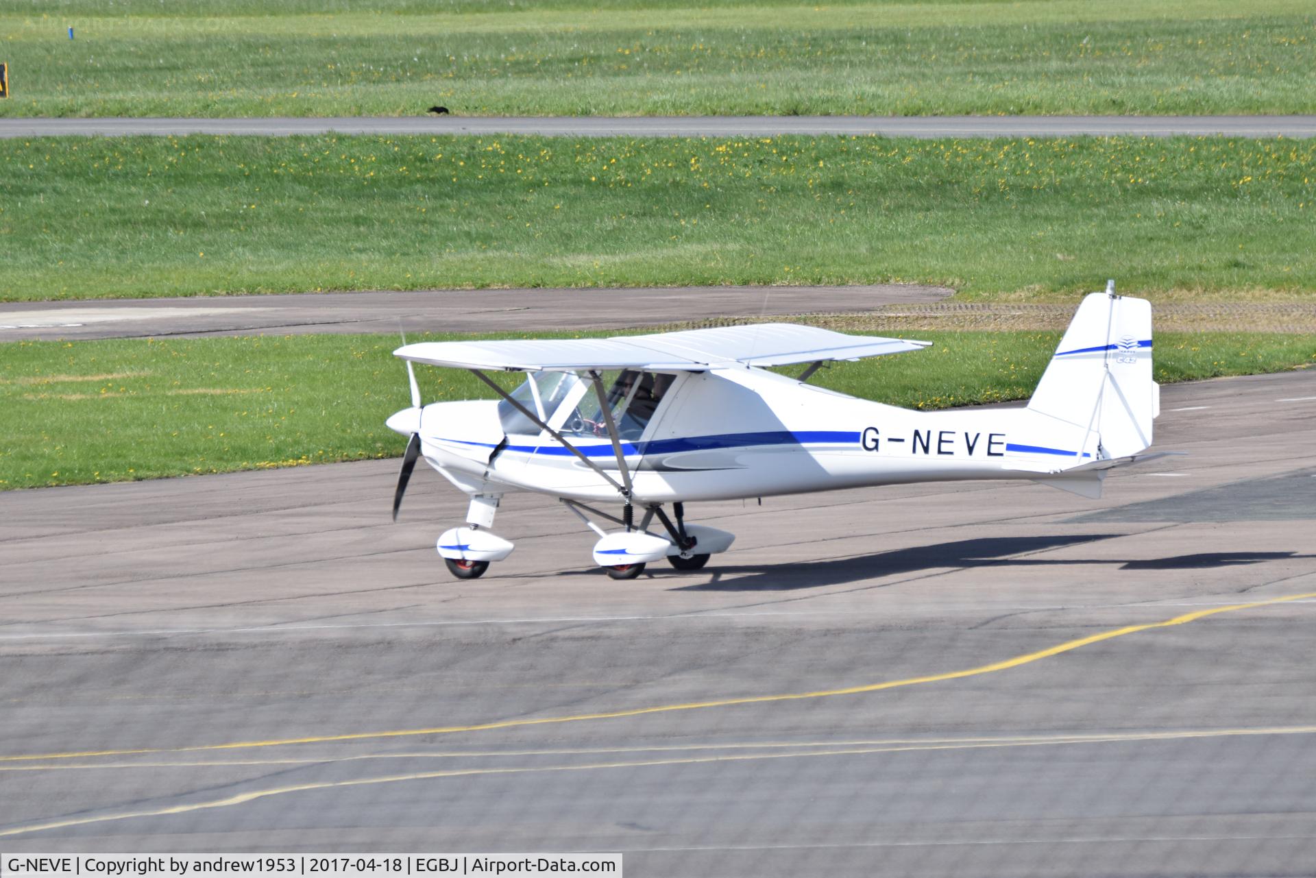 G-NEVE, 2016 Comco Ikarus C42 FB100 C/N 1608-7465, G-NEVE at Gloucestershire Airport.