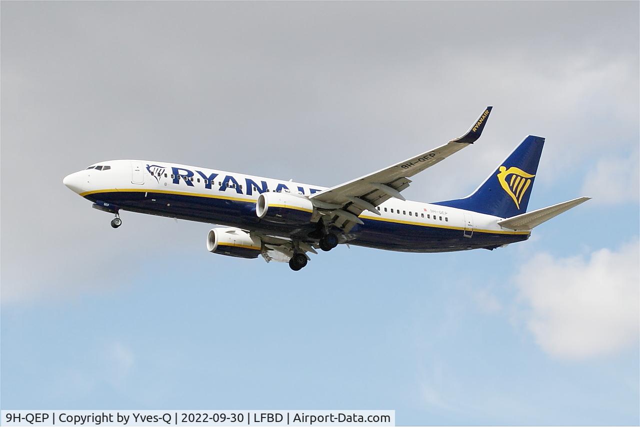 9H-QEP, 2018 Boeing 737-8AS C/N 44834, Boeing 737-8AS, Short approach rwy 23, Bordeaux Mérignac airport (LFBD-BOD)