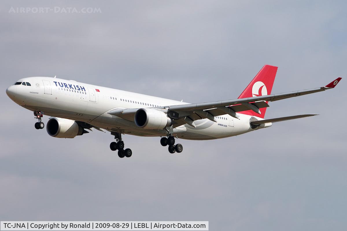 TC-JNA, 2005 Airbus A330-203 C/N 697, at bcn