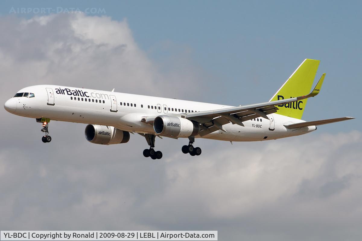 YL-BDC, 1999 Boeing 757-256 C/N 26253, at bcn