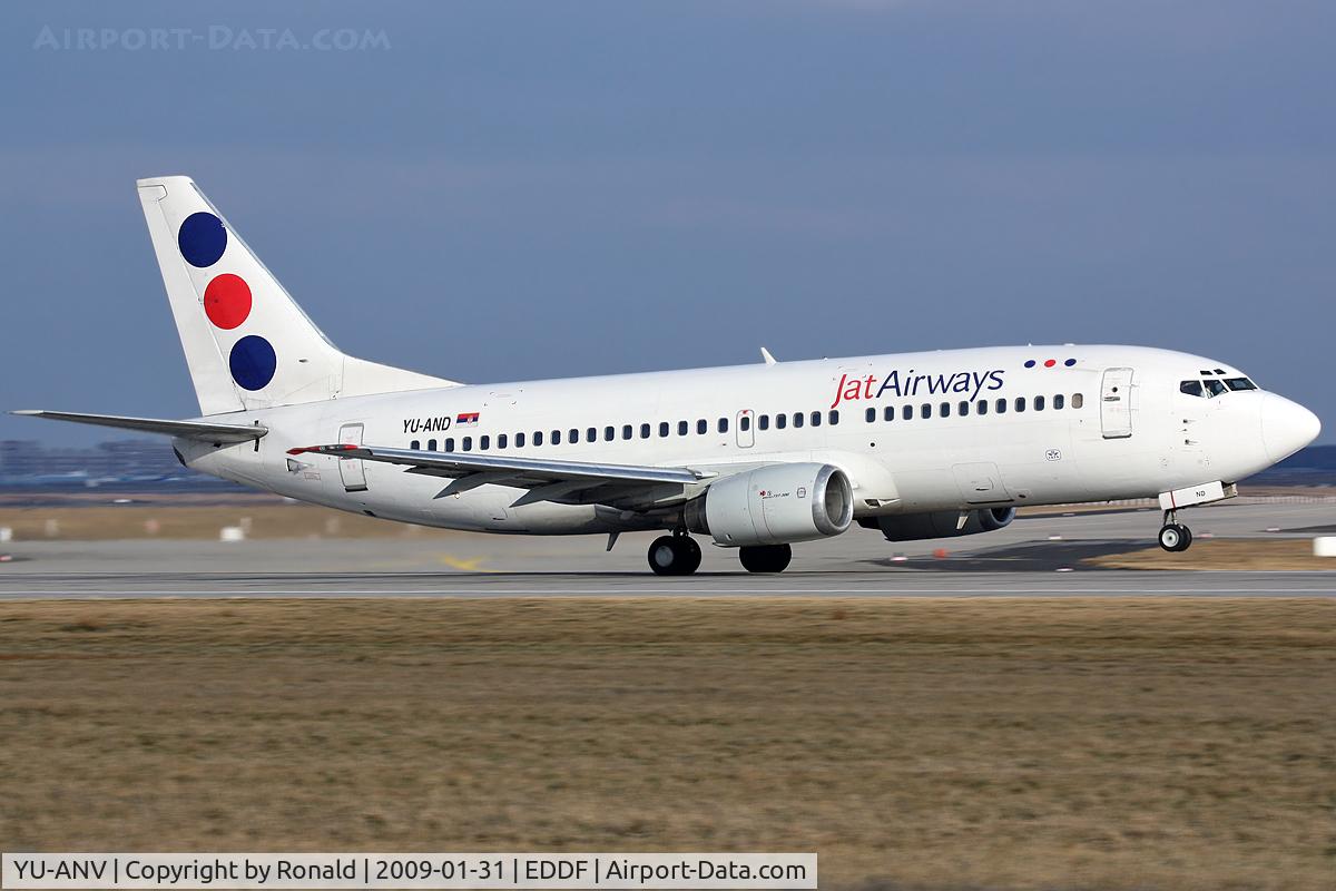 YU-ANV, 1988 Boeing 737-3H9 C/N 24140, at fra