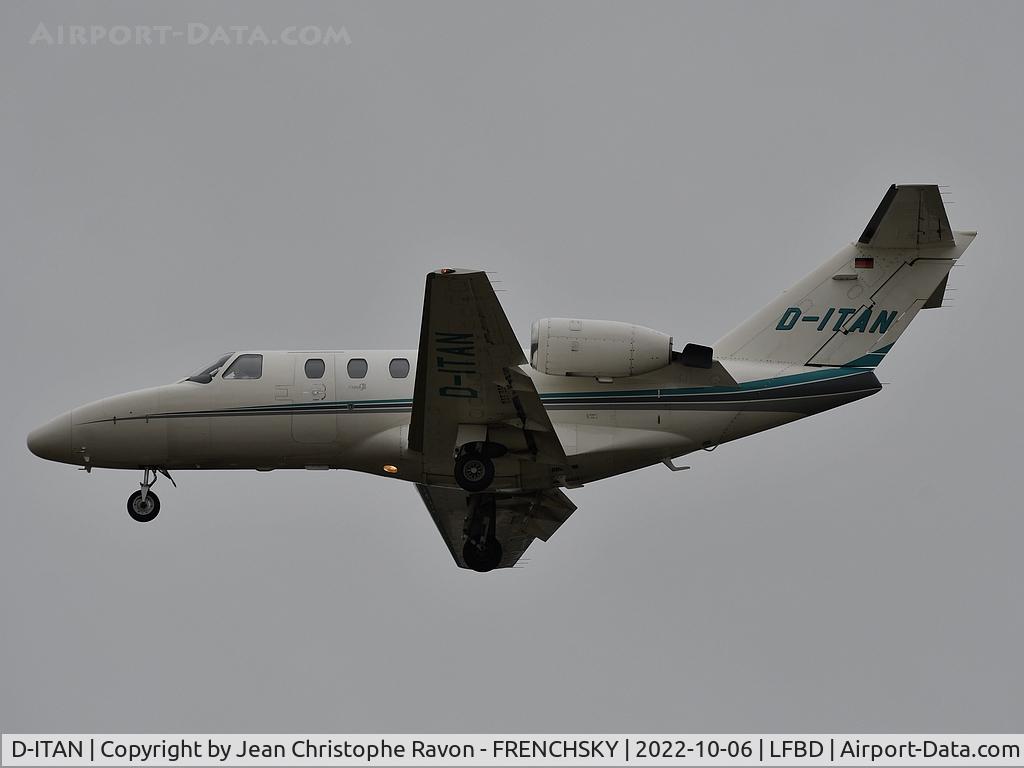 D-ITAN, 2000 Cessna 525 CitationJet CJ1 C/N 525-0399, Eisele Flugdienst, bad weather, landing runway 29 from LONDON BIGGIN HILL AIRPORT  BQH
