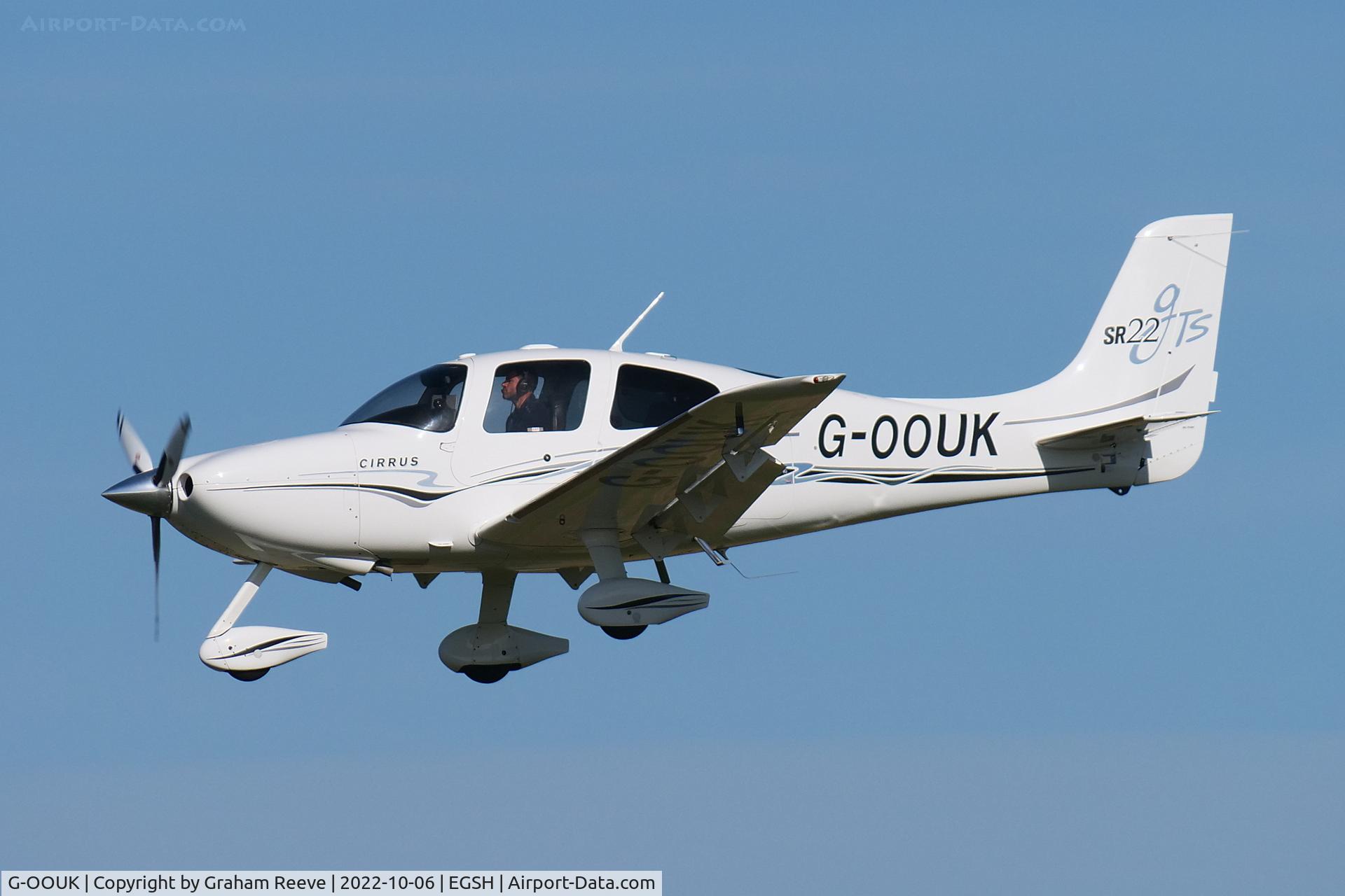 G-OOUK, 2005 Cirrus SR22 GTS C/N 1463, Landing at Norwich.