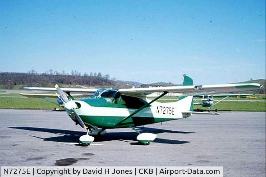 N7275E, 1959 Cessna 182B Skylane C/N 52275, N7275E at Benadum Airport, Clarksburg, WV  in late 1960's, then owned by Kip and David Jones.