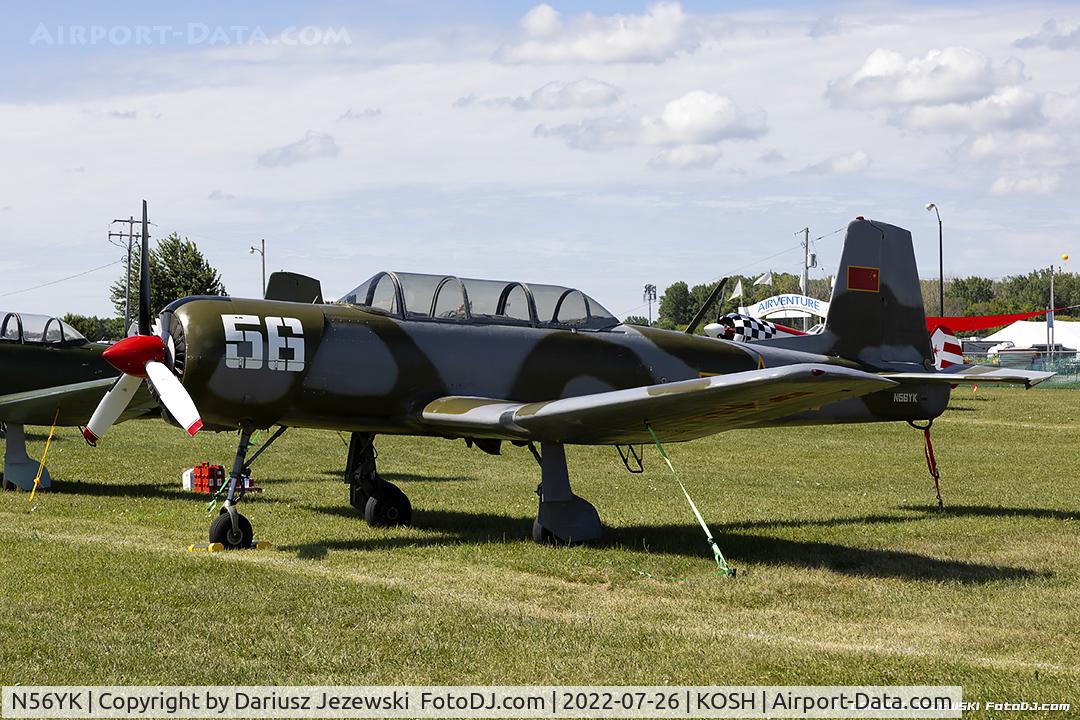 N56YK, 1975 Nanchang CJ-6 C/N 3051202, Nanchang Yak-18A  C/N 3051202, N56YK