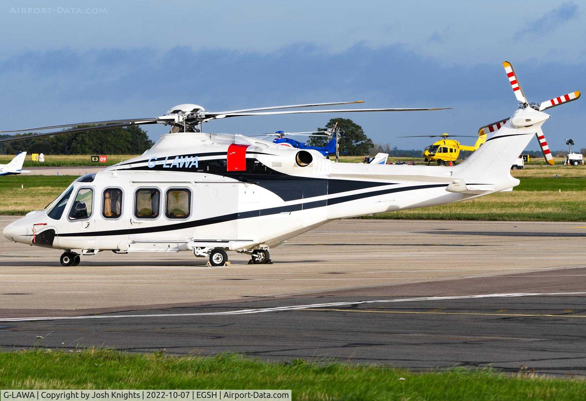 G-LAWA, 2013 AgustaWestland AW-139 C/N 31497, Parked On The Saxon Ramp After Arrival The Previous Evening.