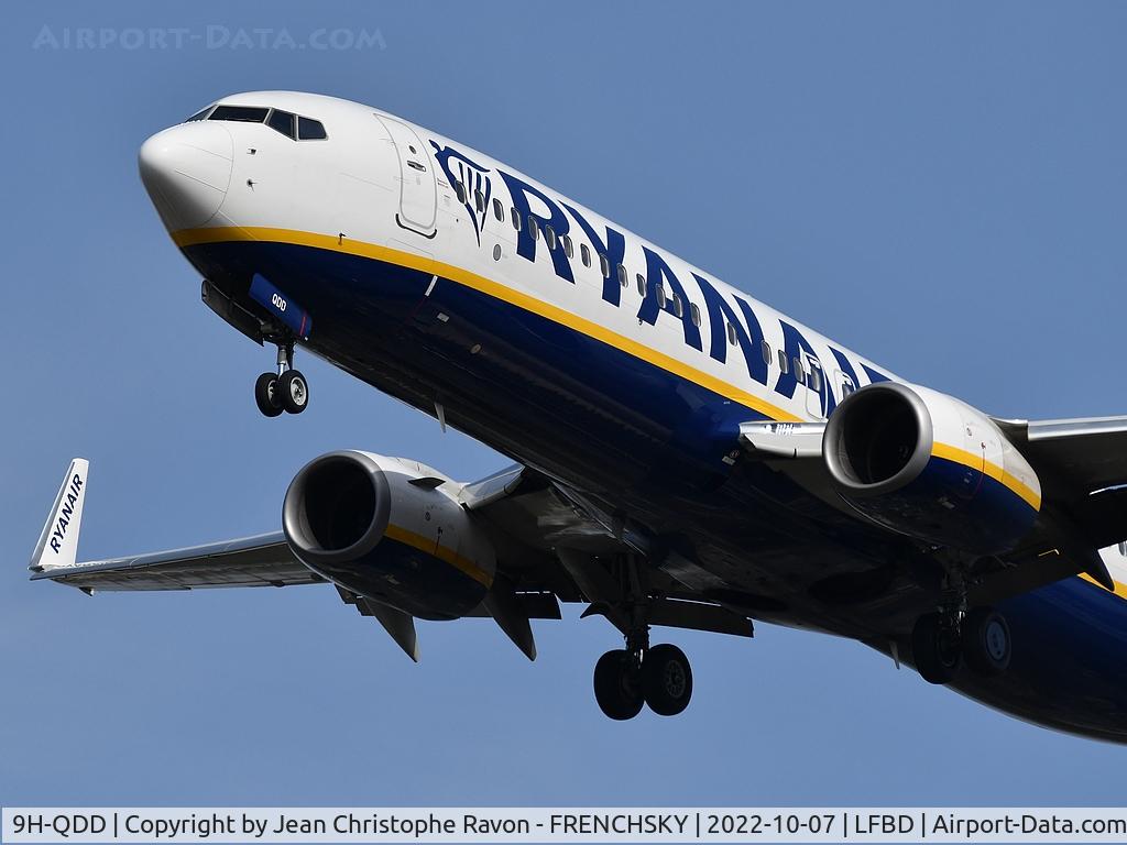 9H-QDD, 2016 Boeing 737-8AS C/N 44753, FR6466/RYR3JD from Marseille MRS landing unway 23