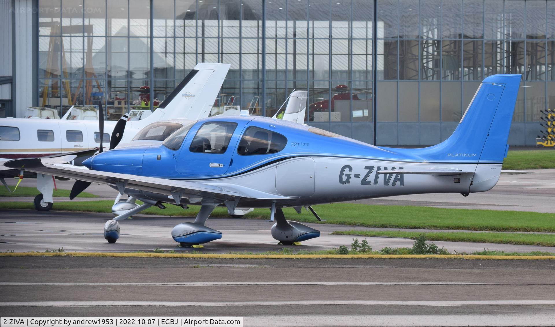 2-ZIVA, 2018 Cirrus SR22T C/N 1775, 2-ZIVA at Gloucestershire Airport.