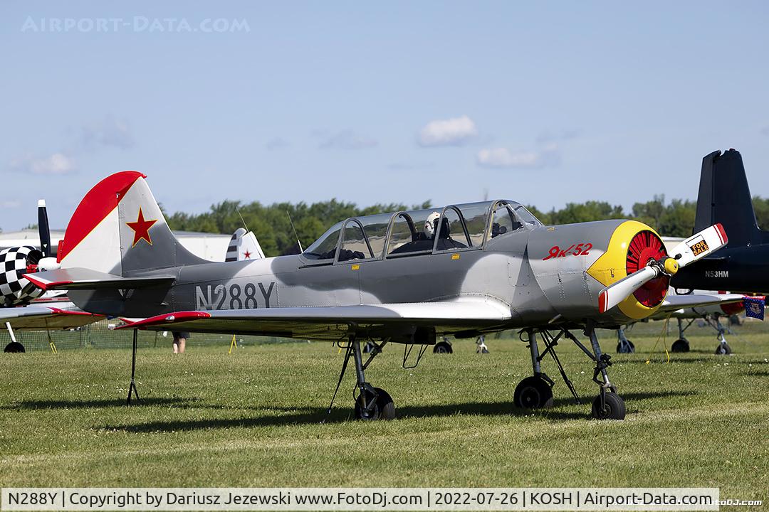 N288Y, 1988 Yakovlev Yak-52 C/N 888714, Yakovlev Yak-52  C/N 888714, N288Y