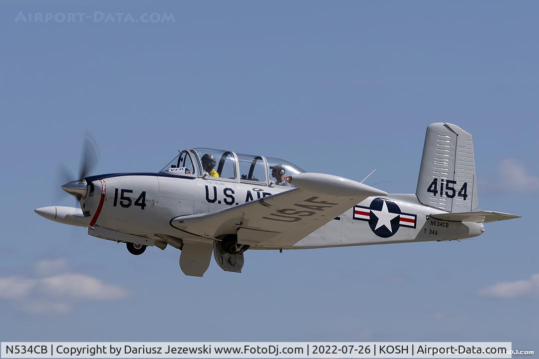 N534CB, 1953 Beech (CCF) T-34A (A45) Mentor C/N CCF34-123, Beech A45 (T-34A) Mentor  C/N 53-4154A, N534CB