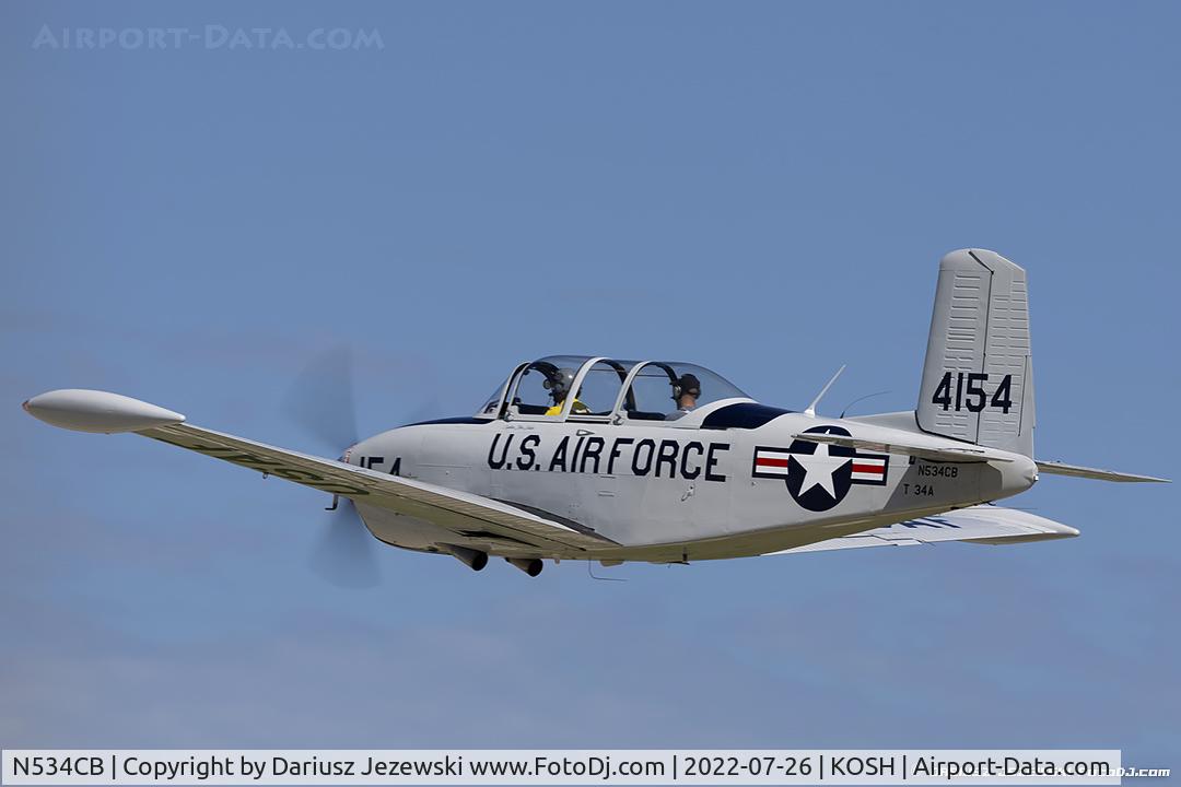 N534CB, 1953 Beech (CCF) T-34A (A45) Mentor C/N CCF34-123, Beech A45 (T-34A) Mentor  C/N 53-4154A, N534CB
