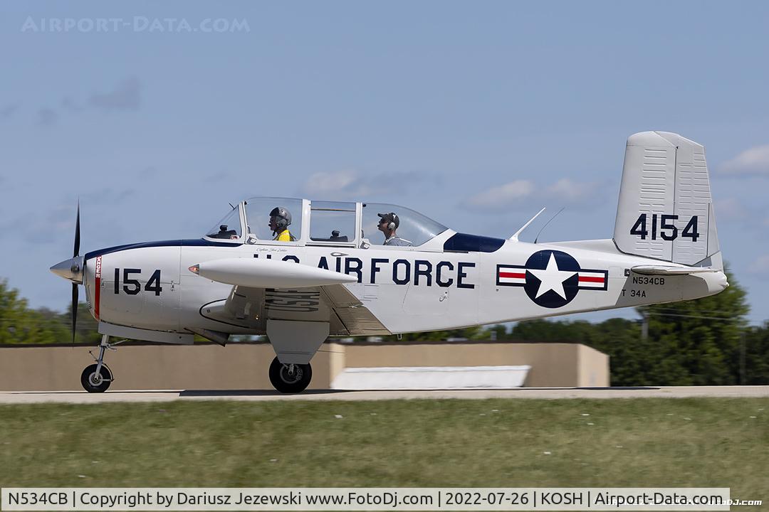 N534CB, 1953 Beech (CCF) T-34A (A45) Mentor C/N CCF34-123, Beech A45 (T-34A) Mentor  C/N 53-4154A, N534CB