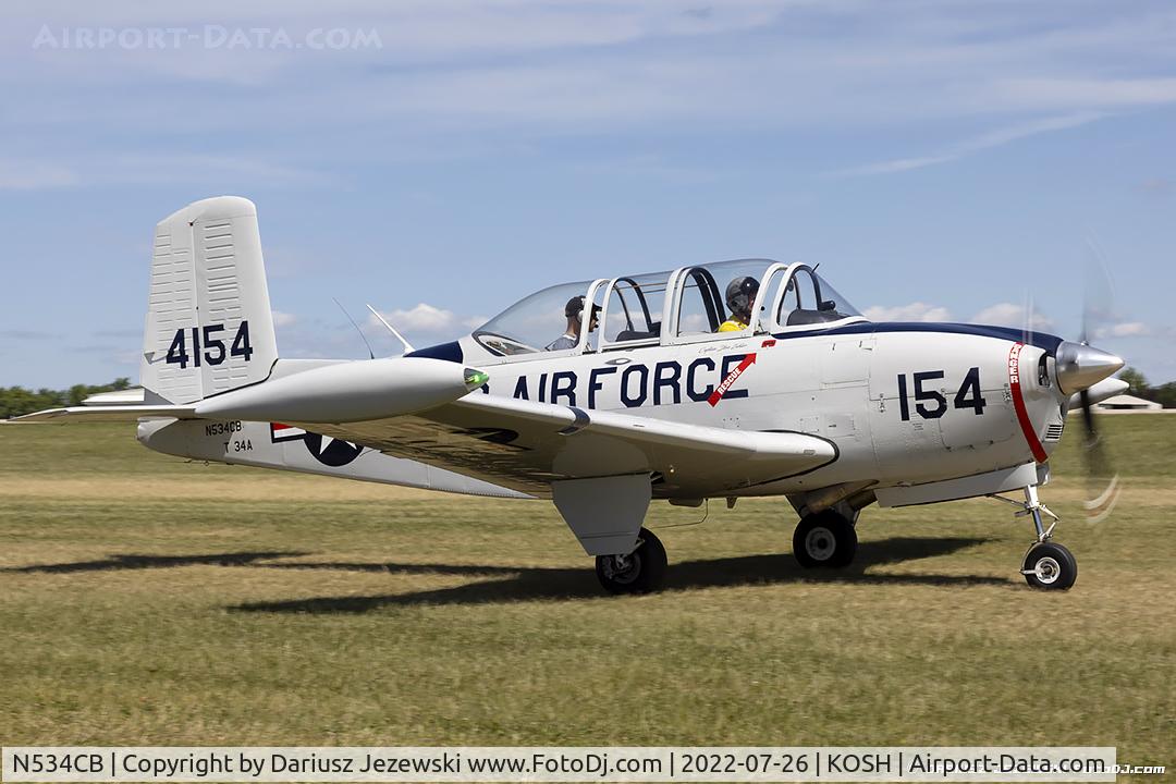N534CB, 1953 Beech (CCF) T-34A (A45) Mentor C/N CCF34-123, Beech A45 (T-34A) Mentor  C/N 53-4154A, N534CB