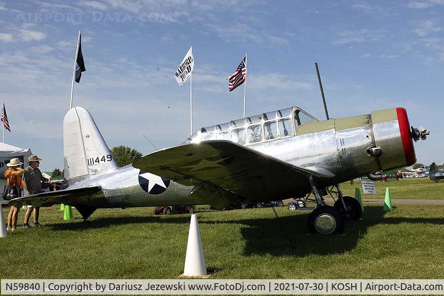 N59840, 1946 Consolidated Vultee BT-13B (SNV-2) C/N 2459, Consolidated Vultee BT-13B (SNV-2) Valiant  C/N 2459, N59840