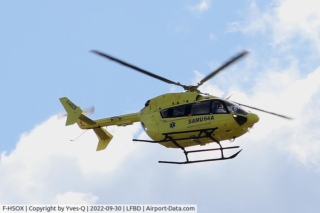F-HSOX, 2010 Eurocopter EC-145 (BK-117C-2) C/N 9271, Eurocopter EC-145, Short approach rwy 23, Bordeaux Mérignac airport (LFBD-BOD)