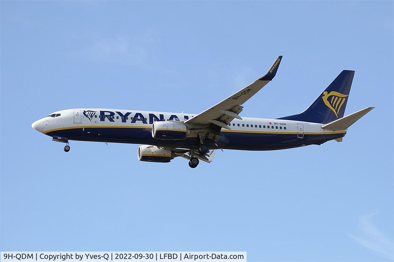 9H-QDM, 2016 Boeing 737-8AS C/N 44762, Boeing 737-8AS, On final rwy 23, Bordeaux Mérignac airport (LFBD-BOD)