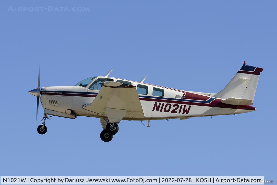 N1021W, 1973 Beech A36 Bonanza 36 C/N E-401, Beech A36 Bonanza  C/N E-401, N1021W