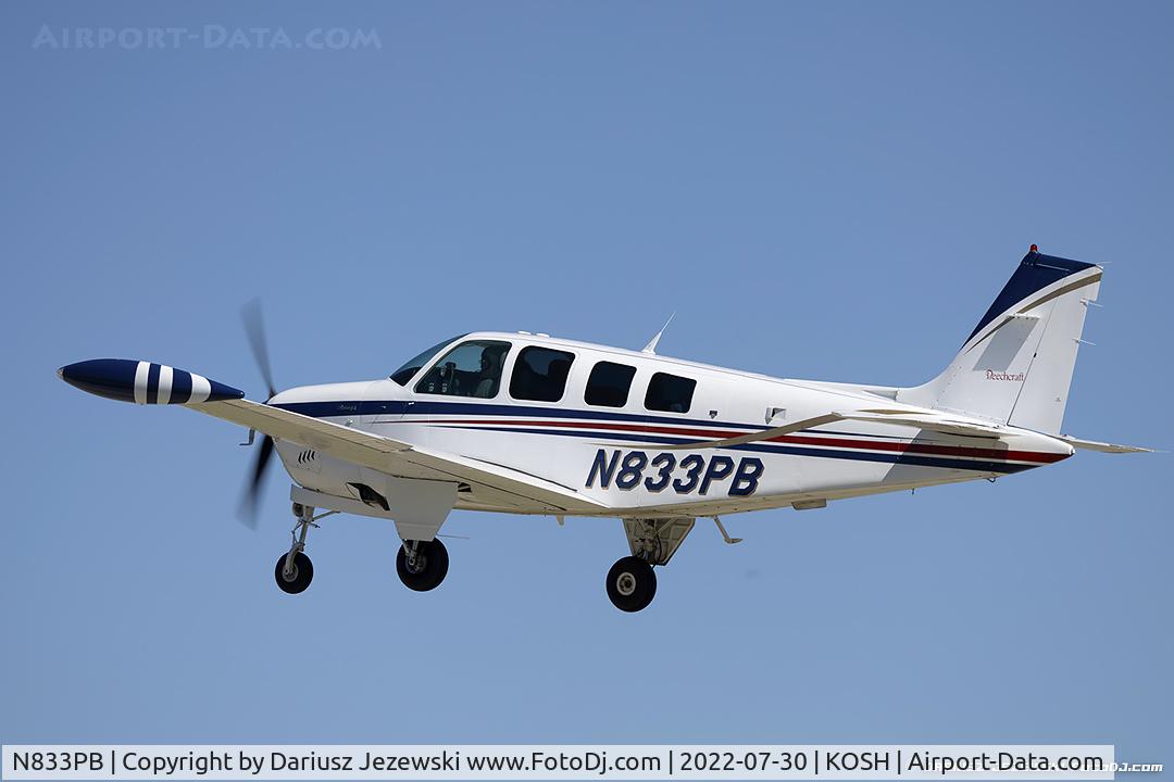 N833PB, 1986 Beech A36 Bonanza 36 C/N E2338, Beech A36 Bonanza 36  C/N E-2338, N833PB