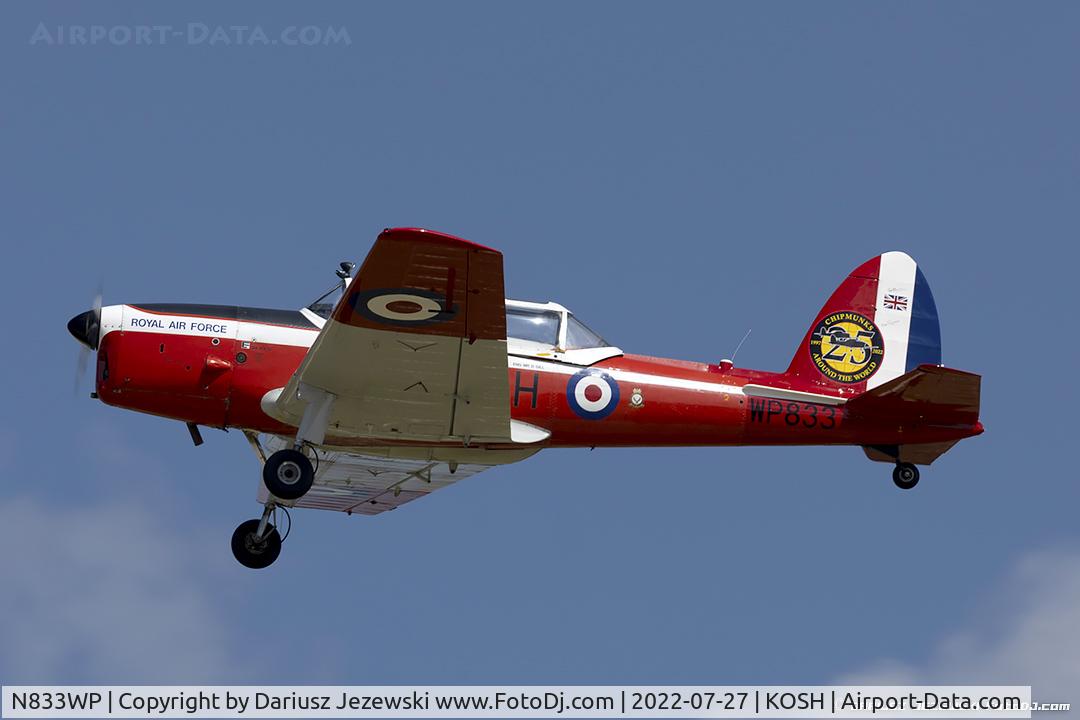 N833WP, 1952 De Havilland DHC-1 Chipmunk T.10 C/N C1/0714, De Havilland Canada DHC-1 Chipmunk T.10  C/N C1/0714, N833WP