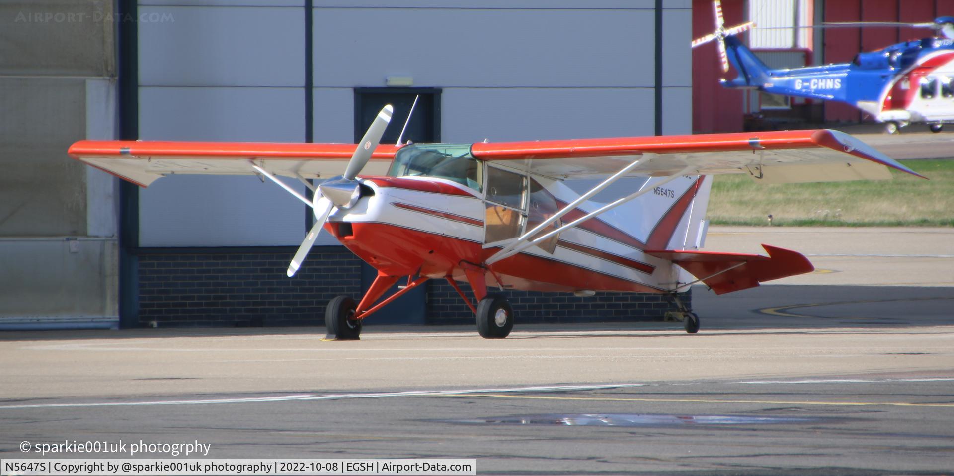 N5647S, 1980 Maule M-5-235C Lunar Rocket C/N 7345C, Seen parked at Norwich