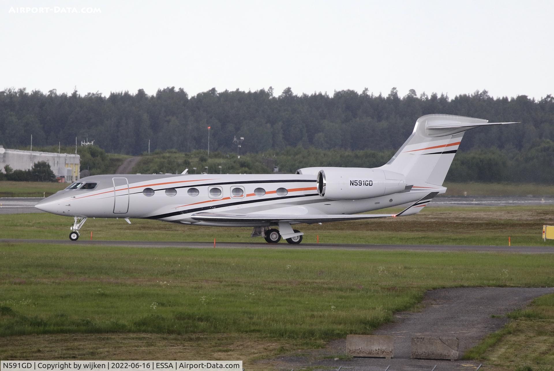 N591GD, 2021 Gulfstream GVII (G500) C/N 72091, RWY 01L