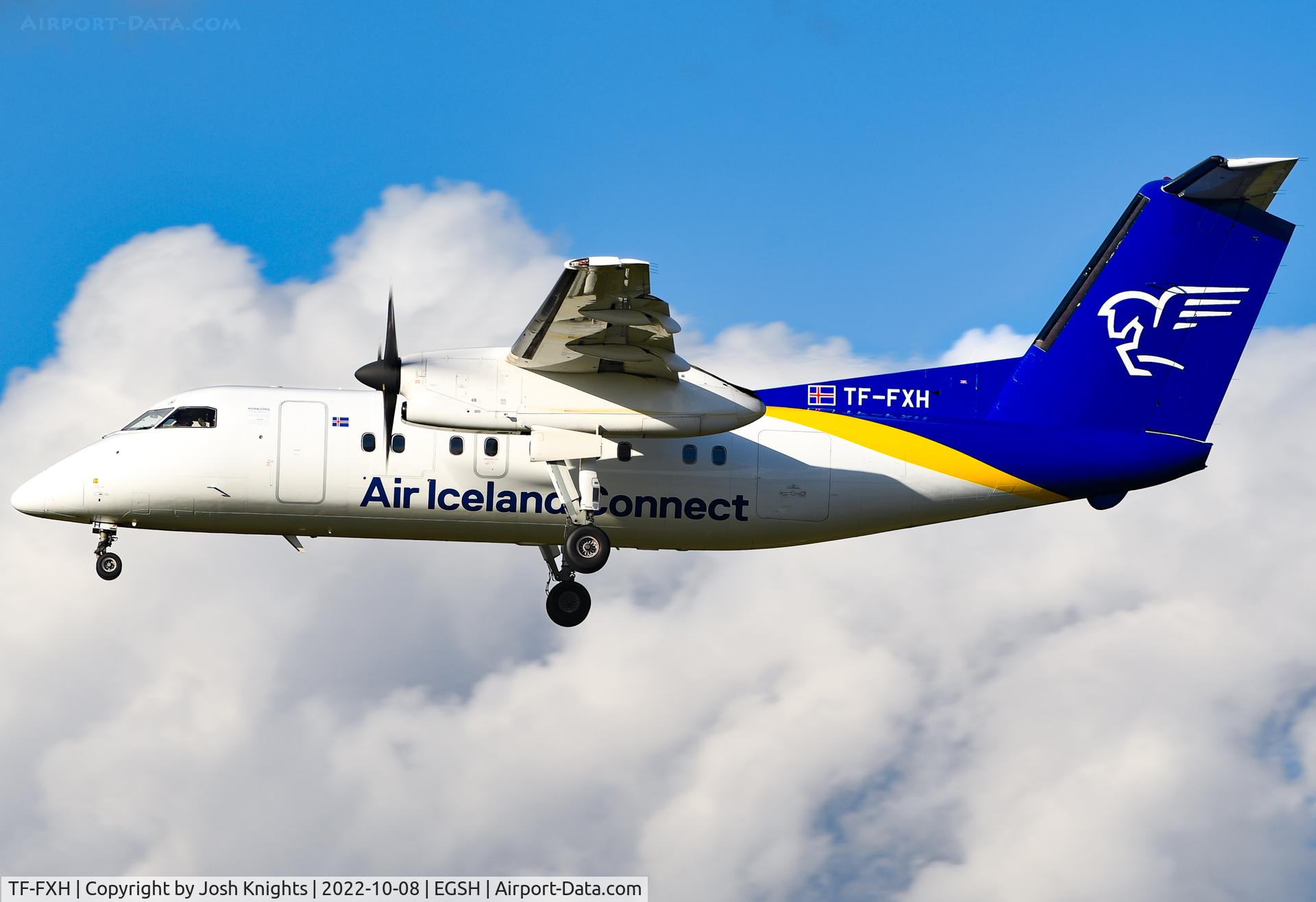 TF-FXH, 1997 De Havilland Canada DHC-8-202 Dash 8 C/N 450, Arriving For Respray.