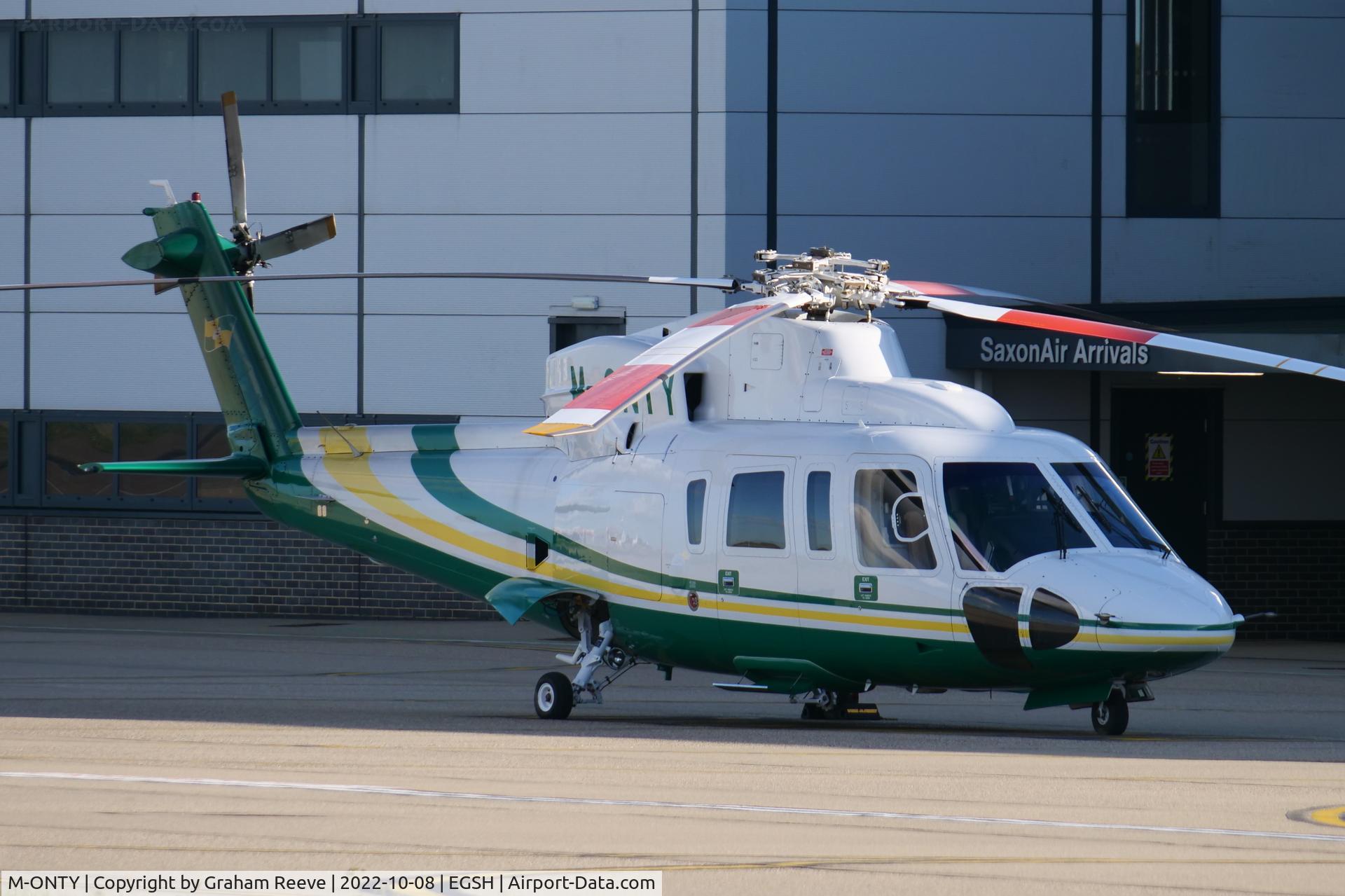 M-ONTY, 2007 Sikorsky S-76C C/N 760696, Parked at Norwich.