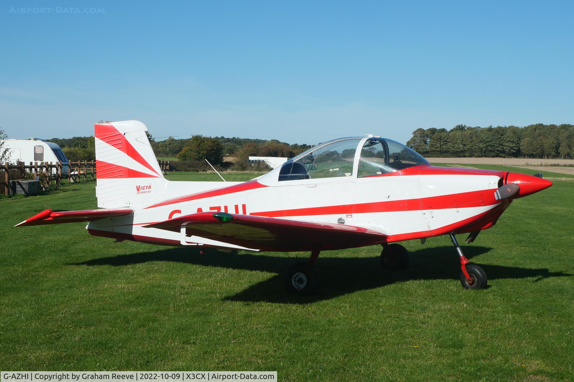 G-AZHI, 1971 AESL Glos-Airtourer Super 150/T5 C/N A540, Parked at Northrepps.
