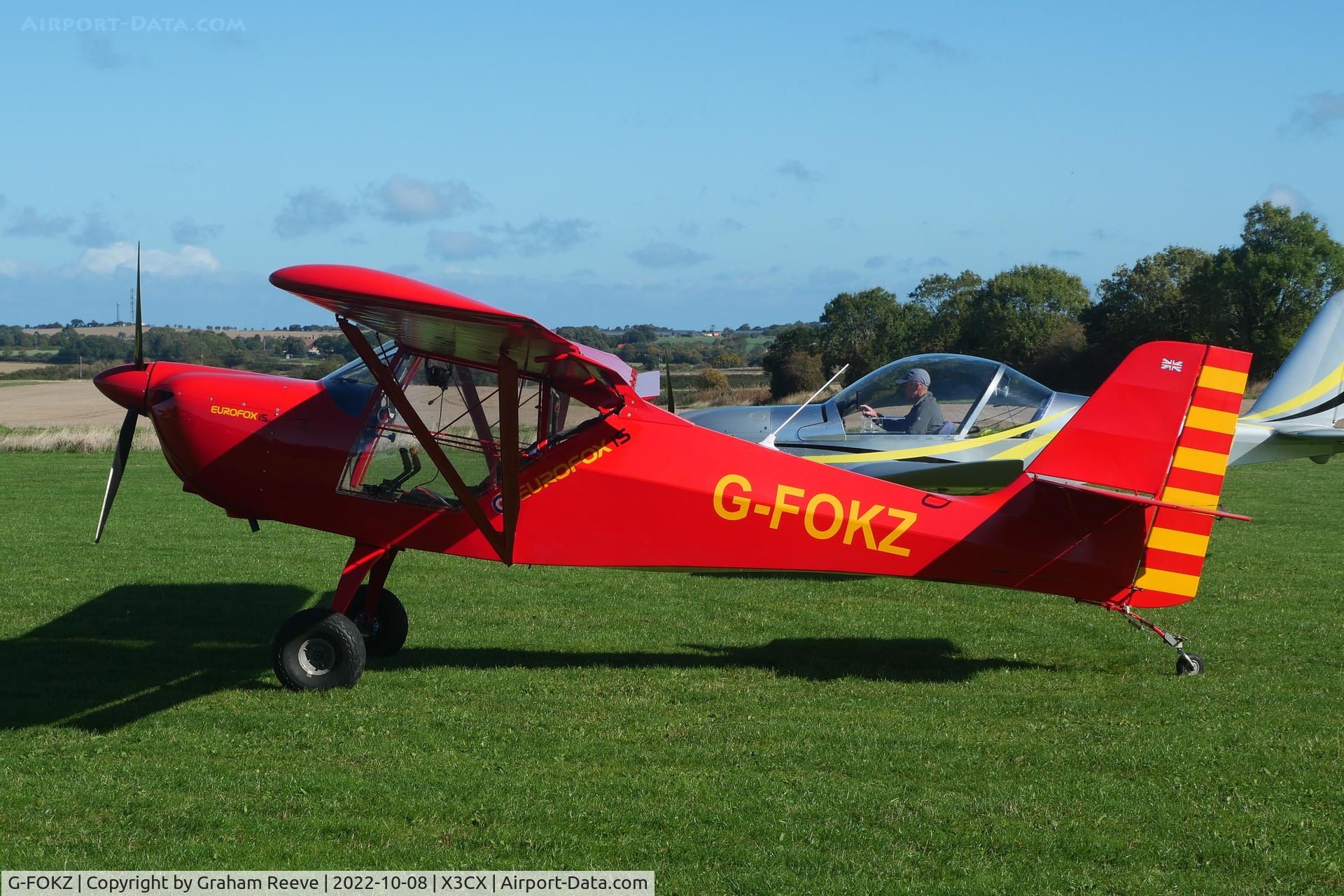 G-FOKZ, 2015 Eurofox 912(IS) C/N LAA 376-15282, Parked at Northrepps.