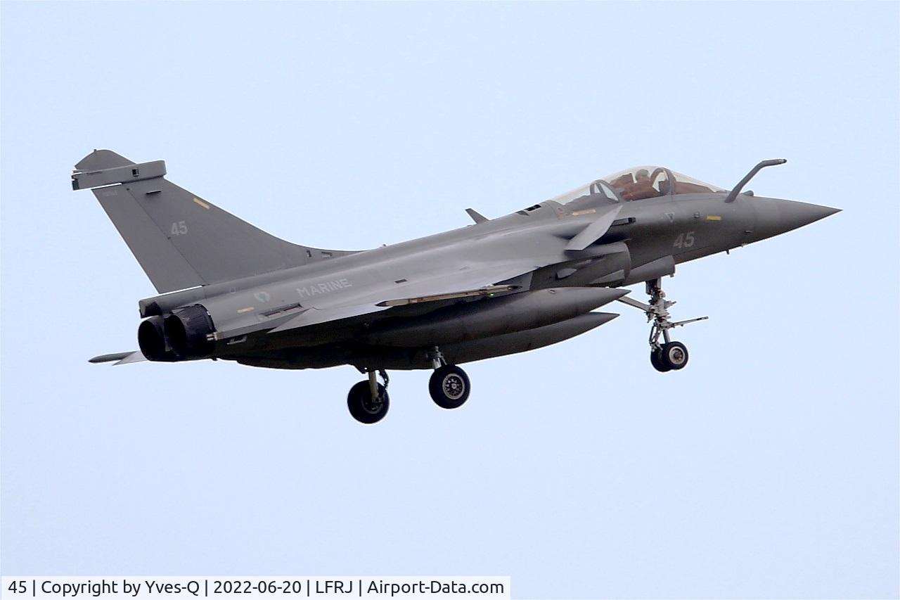 45, 2015 Dassault Rafale M C/N 45, Dassault Rafale M, On final rwy 07, Landivisiau naval air base (LFRJ) Ocean Hit 22