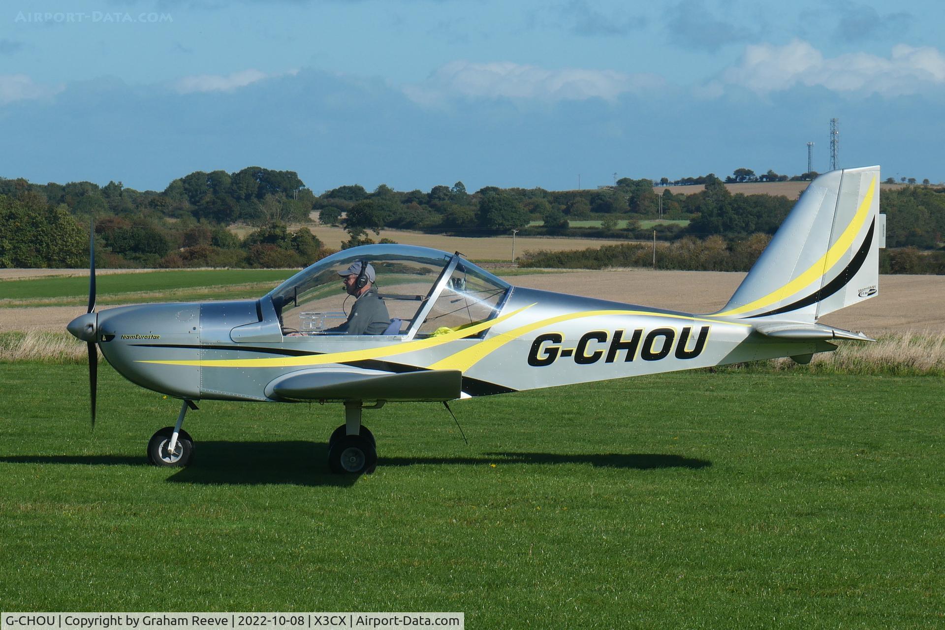 G-CHOU, 2012 Cosmik EV-97 TeamEurostar UK C/N 4102, Just landed at Northrepps.