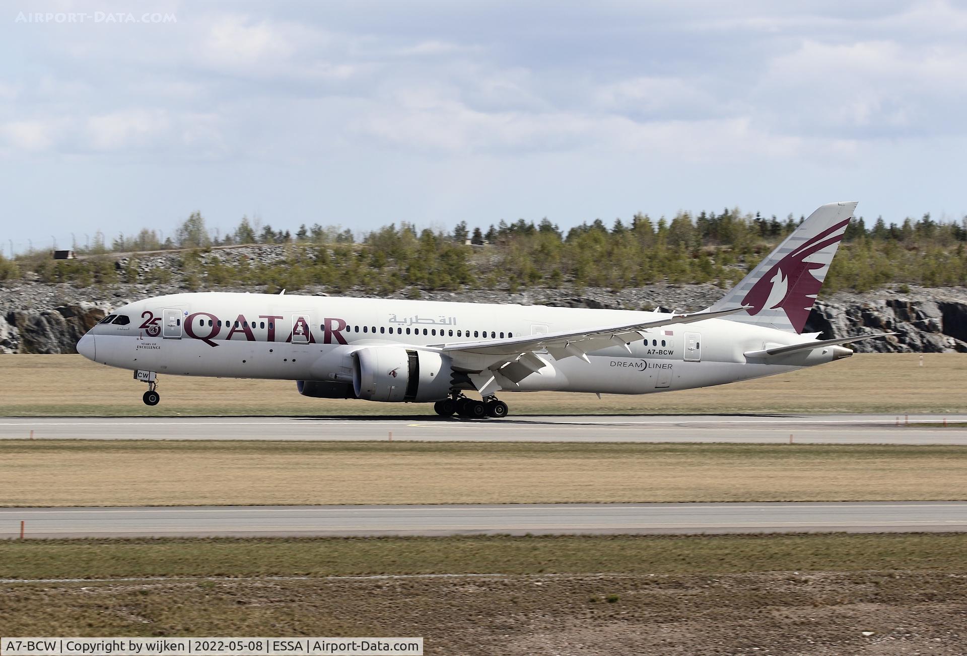 A7-BCW, 2015 Boeing 787-8DZ Dreamliner C/N 38341, RWY 01R