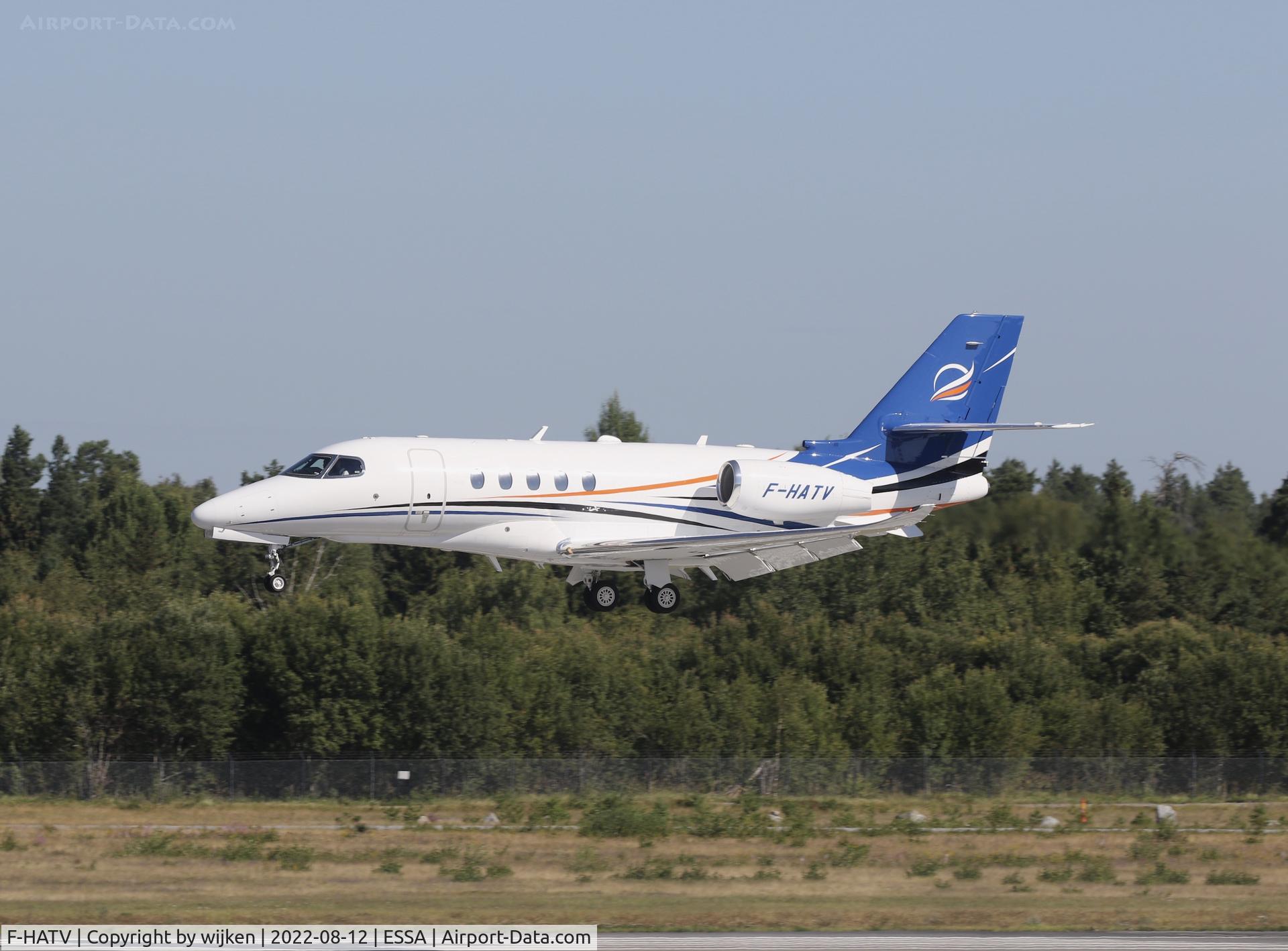 F-HATV, 2018 Cessna 680A Citation Latitude C/N 680A-0152, RWY 26