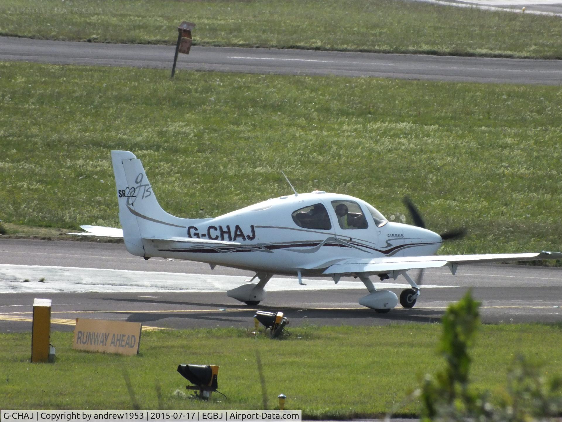 G-CHAJ, 2004 Cirrus SR22 GTS C/N 1057, G-CHAJ at Gloucestershire Airport.