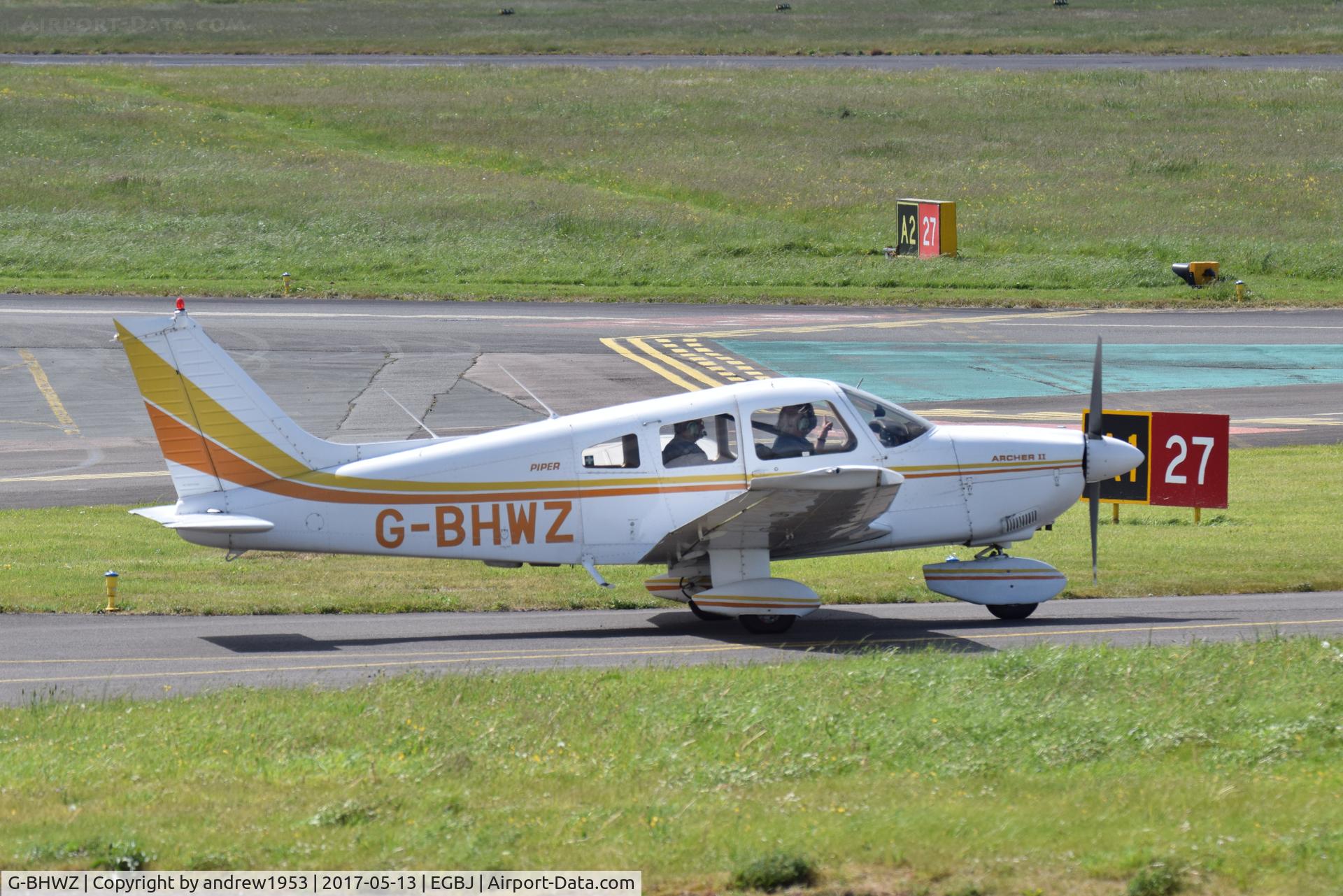 G-BHWZ, 1978 Piper PA-28-181 Cherokee Archer II C/N 28-7890299, G-BHWZ at Gloucestershire Airport.