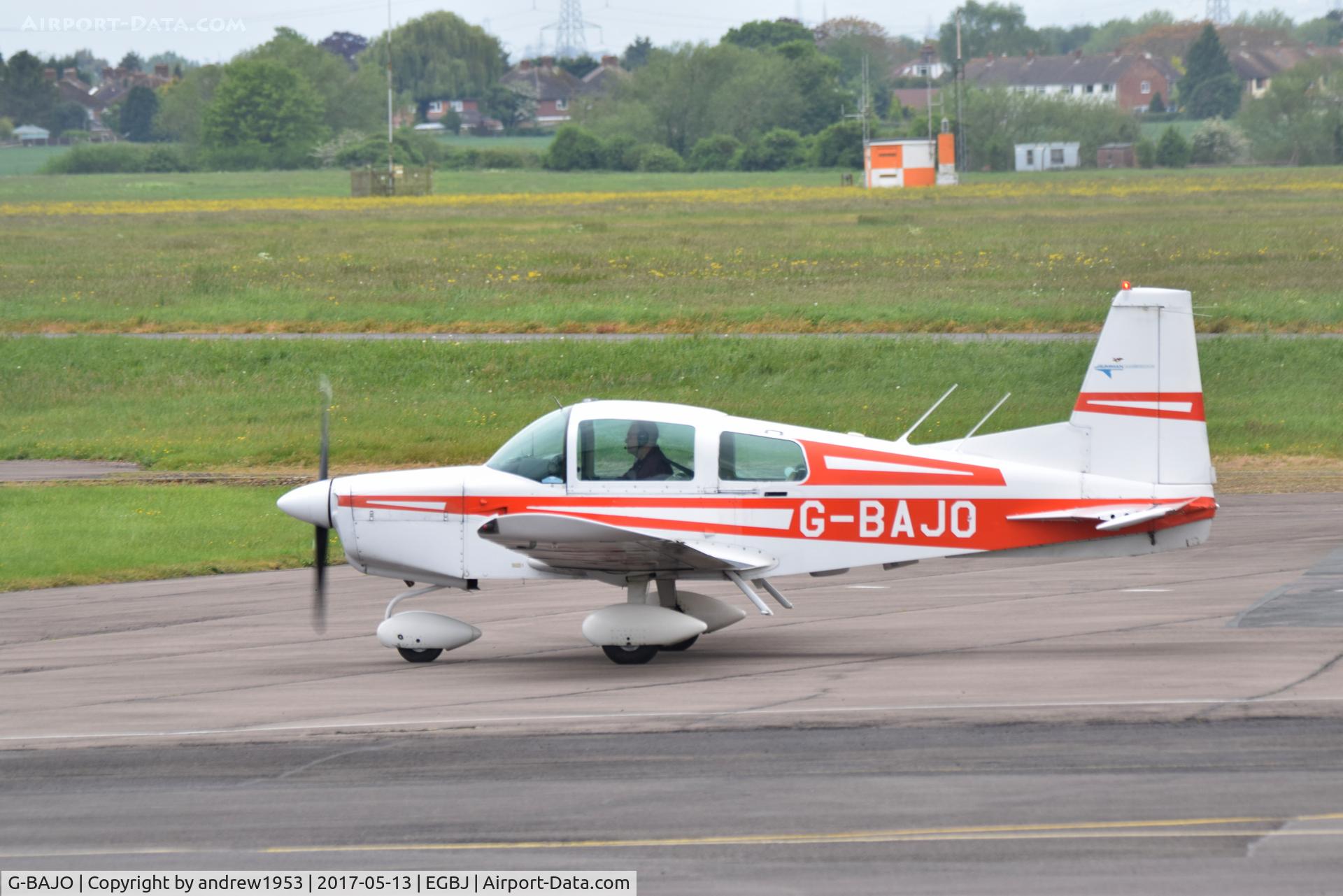 G-BAJO, 1972 American Aviation AA-5 Traveler C/N AA5-0260, G-BAJO at Gloucestershire Airport.