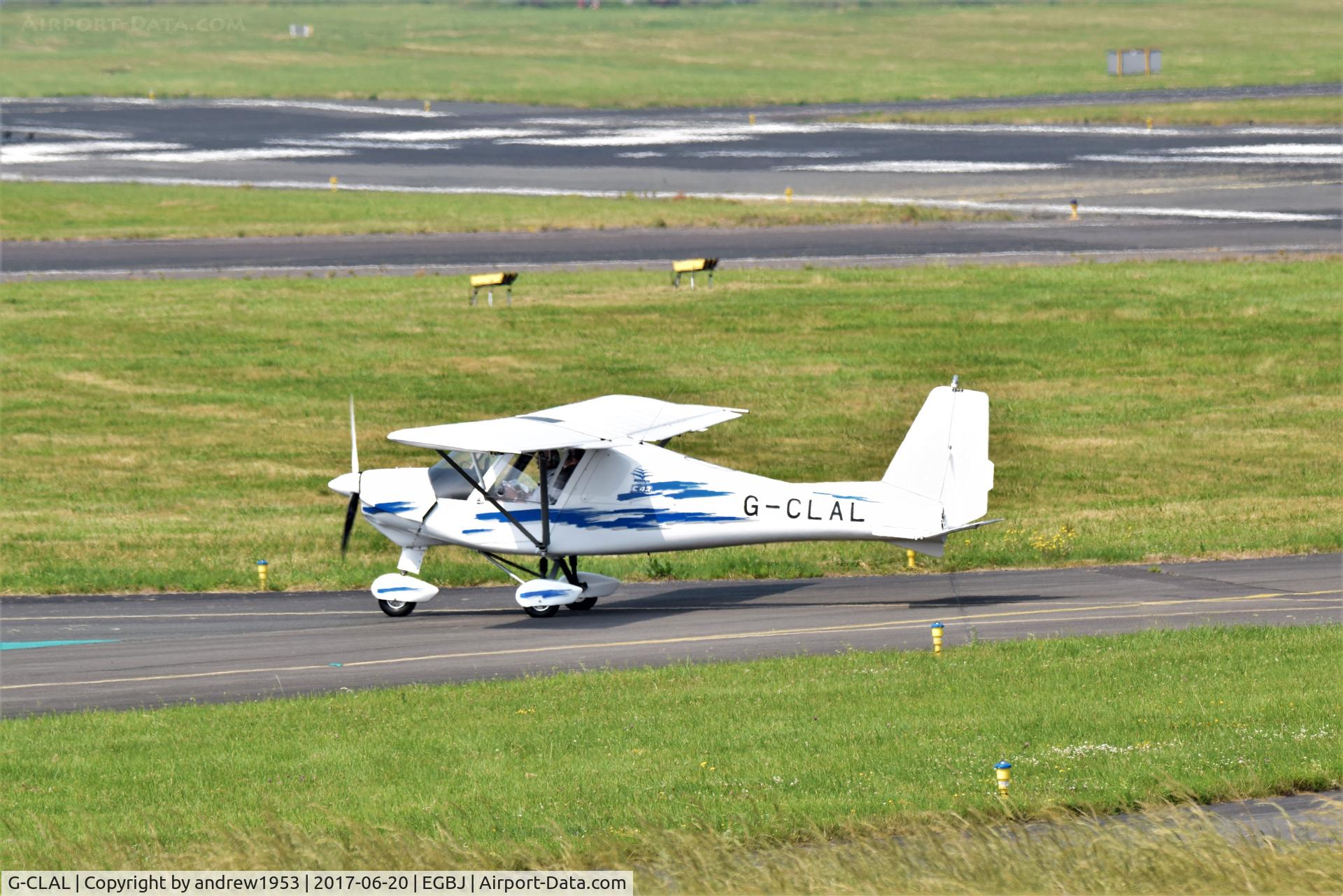 G-CLAL, 2016 Comco Ikarus C42 FB100 Bravo C/N 1608-7468, G-CLAL at Gloucestershire Airport.