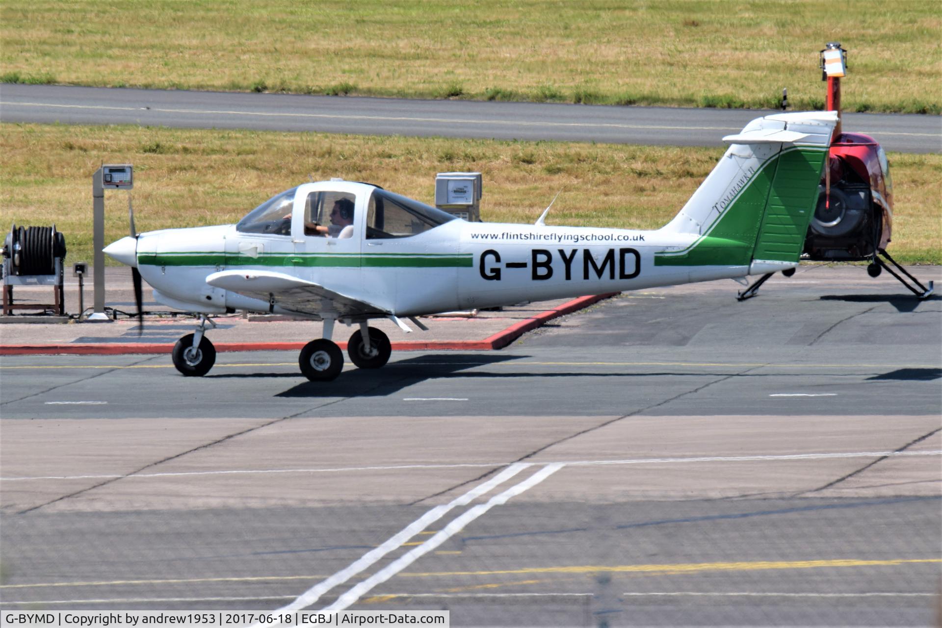 G-BYMD, 1982 Piper PA-38-112 Tomahawk Tomahawk C/N 38-82A0009, G-BYMD at Gloucestershire Airport.