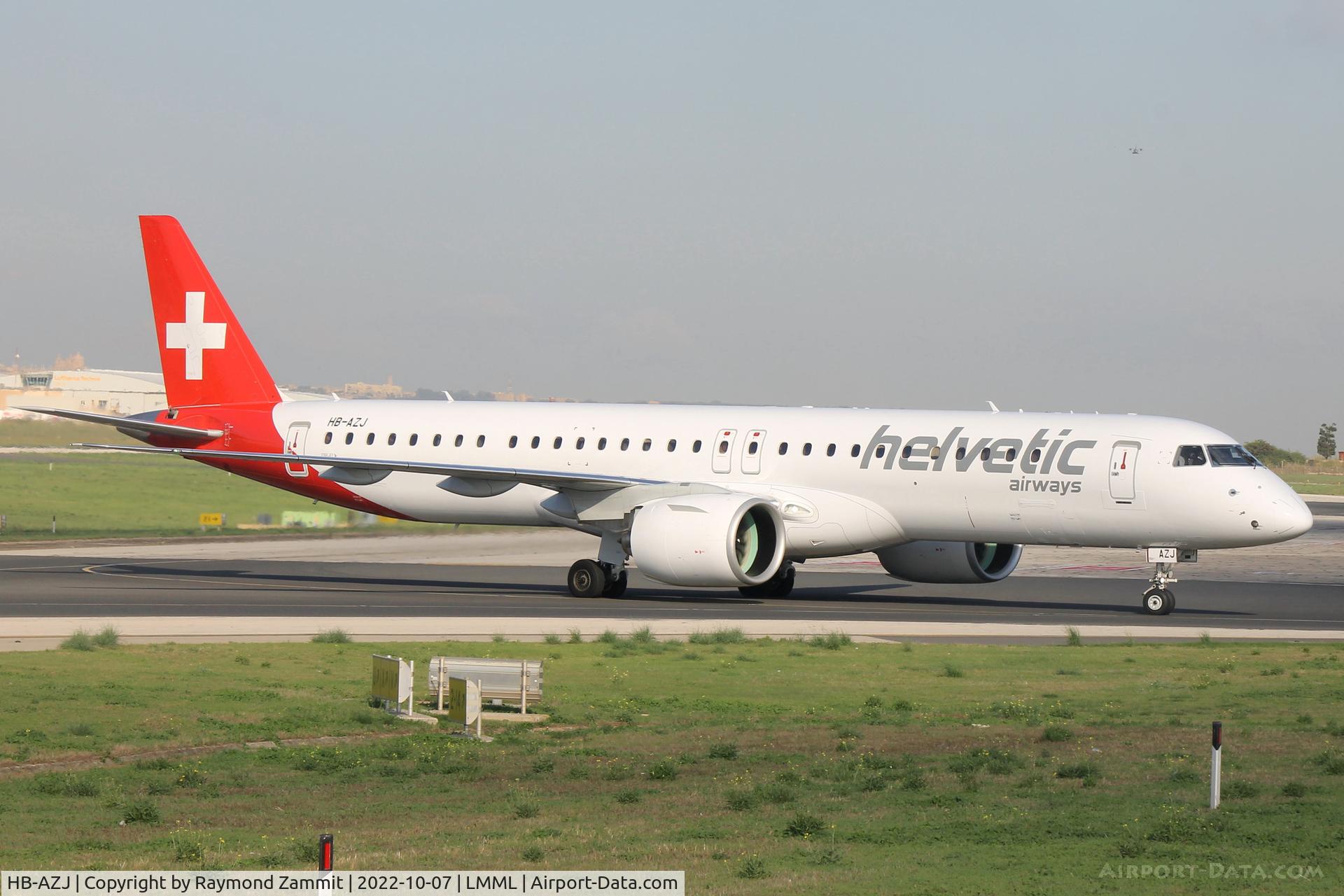 HB-AZJ, 2021 Embraer E195-E2 (ERJ-190-400 STD) C/N 19020057, Embraer E195-E2 HB-AZJ Helvetic Airways