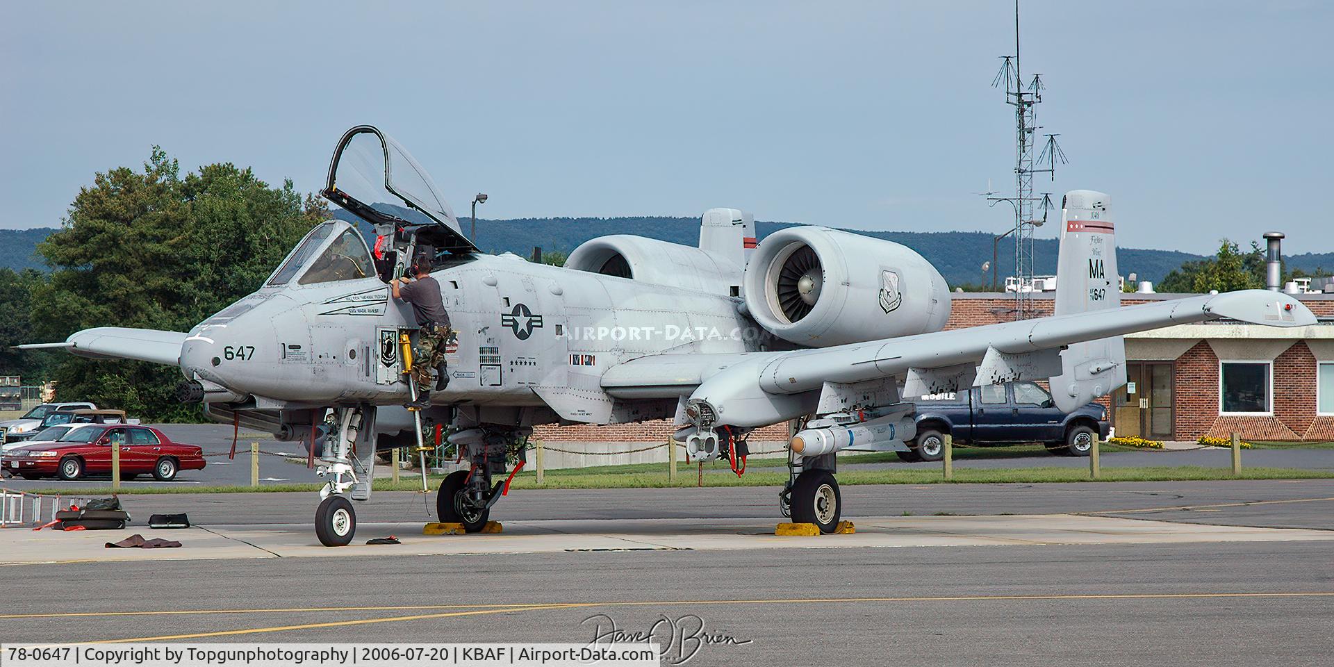 78-0647, 1978 Fairchild Republic A-10C Thunderbolt II C/N A10-0267, POW/MIA door art