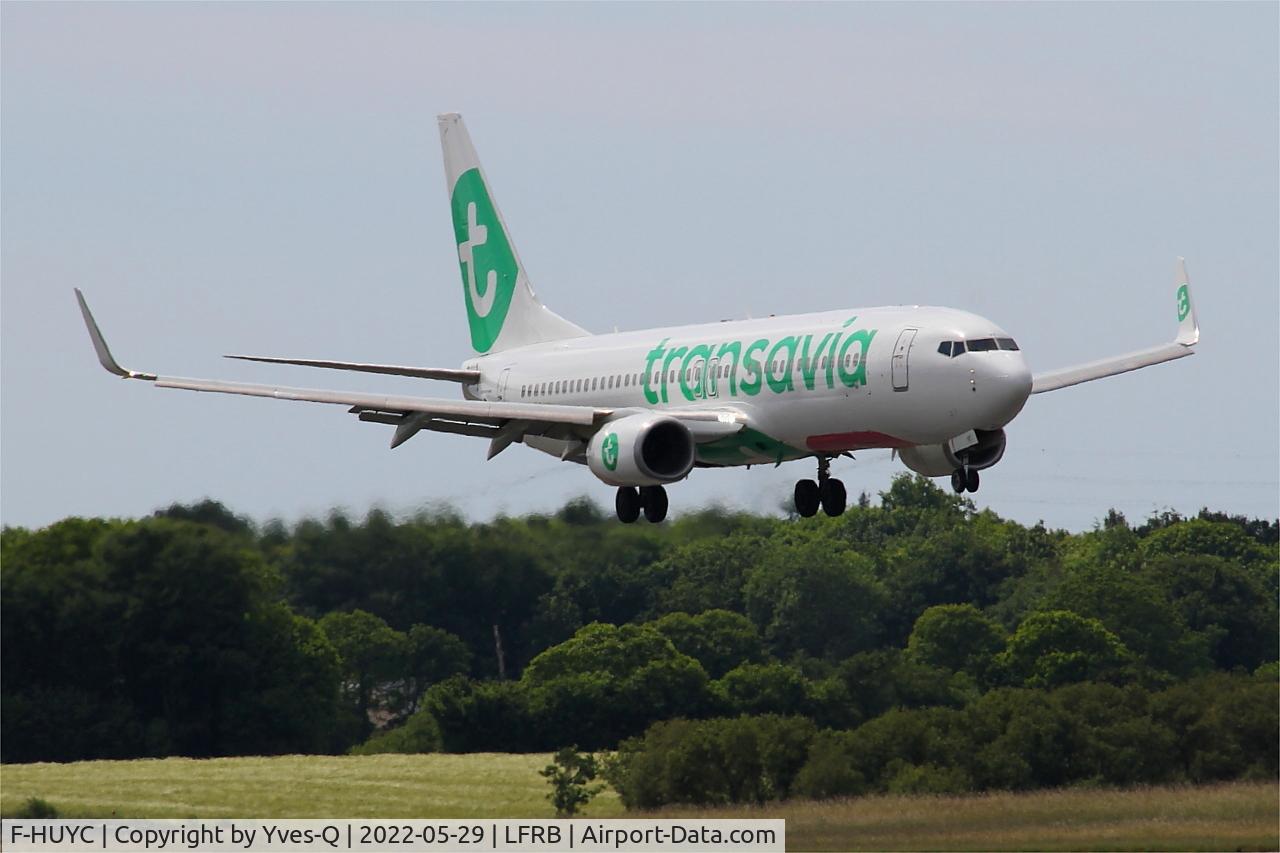 F-HUYC, 2017 Boeing 737-8JP C/N 42086, Boeing 737-8JP On final rwy 07R, Brest-Bretagne airport (LFRB-BES)