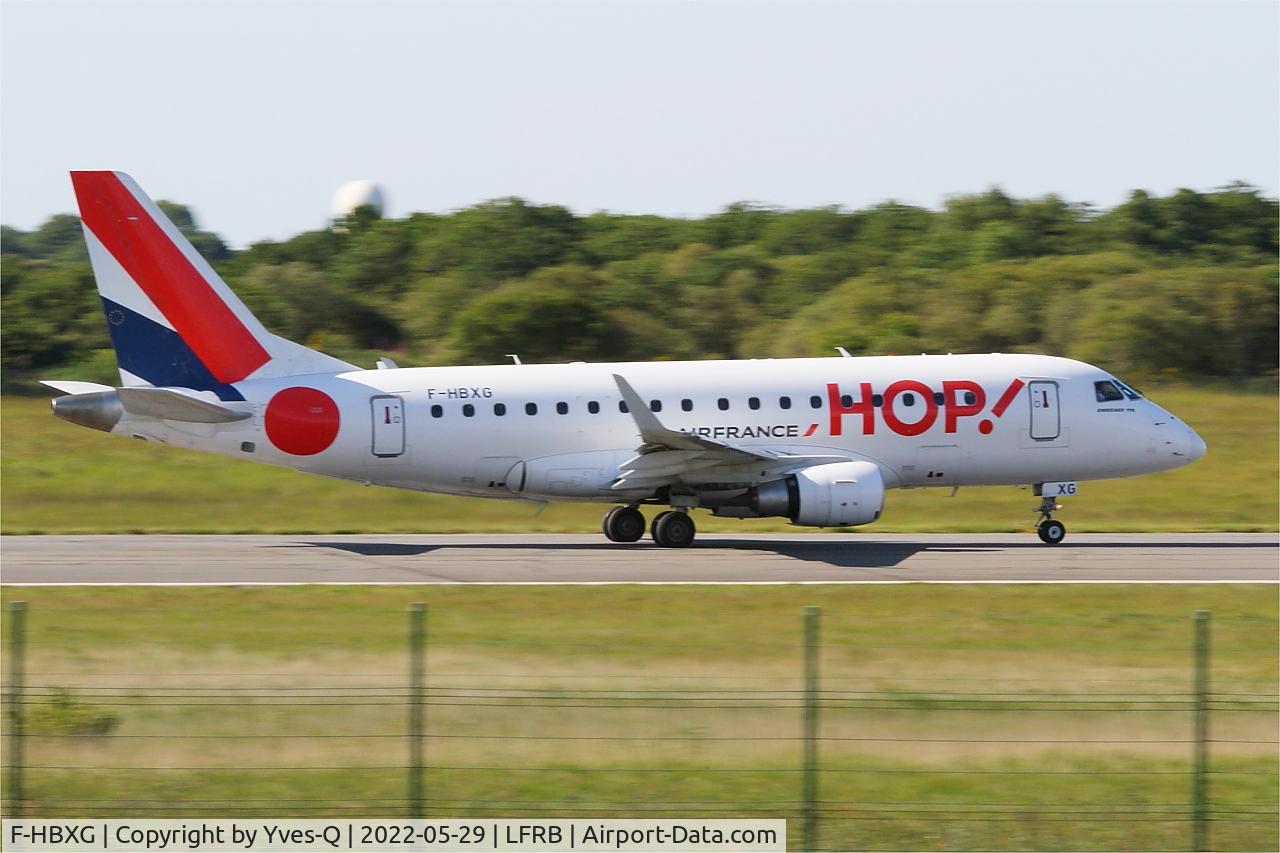 F-HBXG, 2009 Embraer 170ST (ERJ-170-100ST) C/N 17000301, Embraer 170ST, Take off run rwy 07R, Brest-Bretagne airport (LFRB-BES)